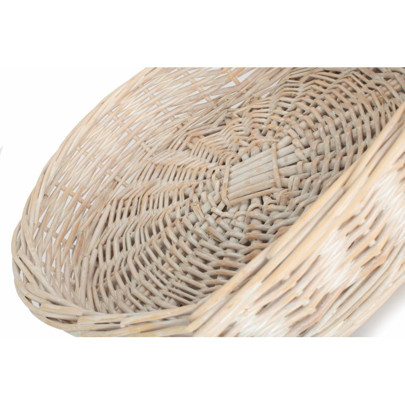Gorlest Wicker Heart Shaped Tray Basket 