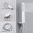 Iriber High Pressure Rainfall Shower System With Handheld Combo - 10 Inch Square Rain Shower Head, Brass Shower Mixer Valve, Concealed Installation, Air Injection Technology, Pressure Balance Valve-114406358