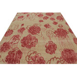 Distressed Homage Hand Knotted Wool Animal Print Area Rug