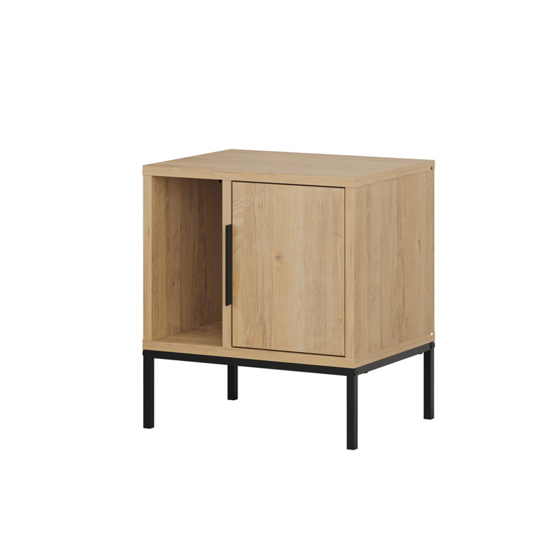 Table de chevet Janie, Brun
