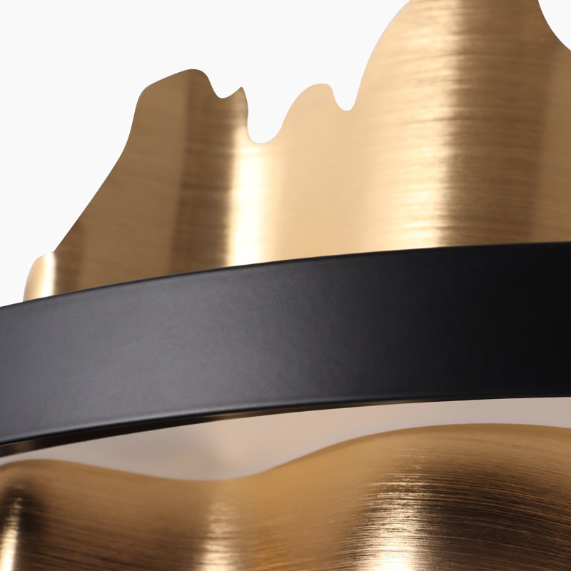 Highclere 1- Light 23.5" LED Brass Cylinder Drum Dining Room Chandelier