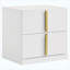 Table de chevet blanche 2 tiroirs ultrabrillante