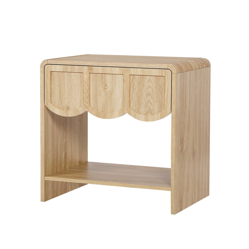 End Table With Storage, 1 - Drawer Nightstand, Natural