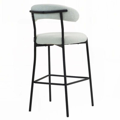 Tabourets de bar en tissu Teddy