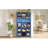 70.9" Navy Blue Rustic Kitchen With Power Outlets, Wine Bottle Storage, And Led Strip For Living Space Cabinet Dining Room-409773970