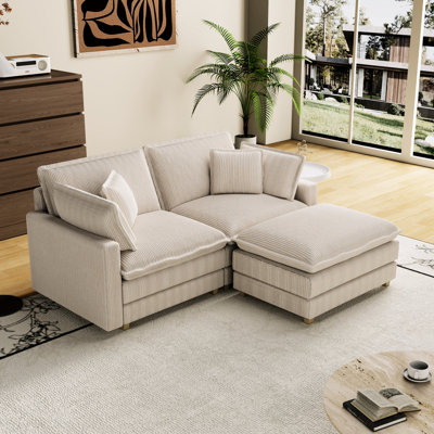 L-shaped With Cushioned , Extra Comfort Modern Deep Seat For Bedroom, Sponge Filling