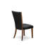 Ensemble de salle à manger 7 pièces comprenant une table de salle à manger rectangulaire en bois rustique et 6 chaises Parsons en tissu de couleur noire, noyer antique-666754225-666724492-666724494