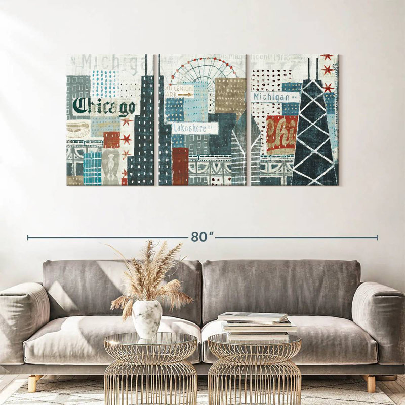 Senne Hey Chicago, H 30 po x l 62 po