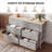 Ojaswi 6-Drawer Dresser With Wooden, 42.3" W Entertainment Center with Metal Frame, TV Stand For 50 Inches TVs, Storage Organizer for Bedroom, Hallway, Entryway-1951298315