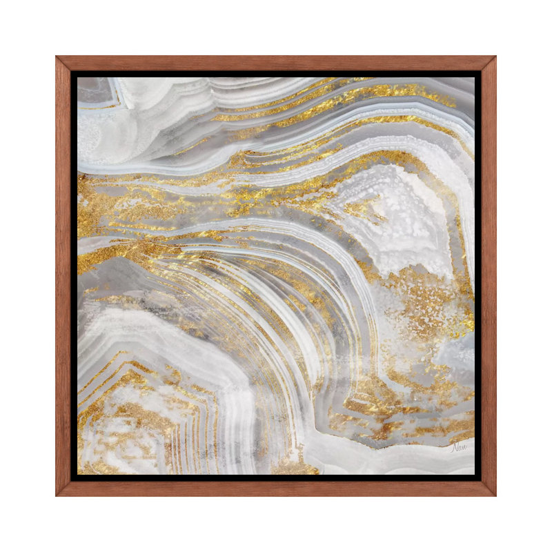 «Agate Allure I», reproduction sur toile flottante, H 37 po x l 37 po x P 1,5 po, Toile avec cadre en bois classique