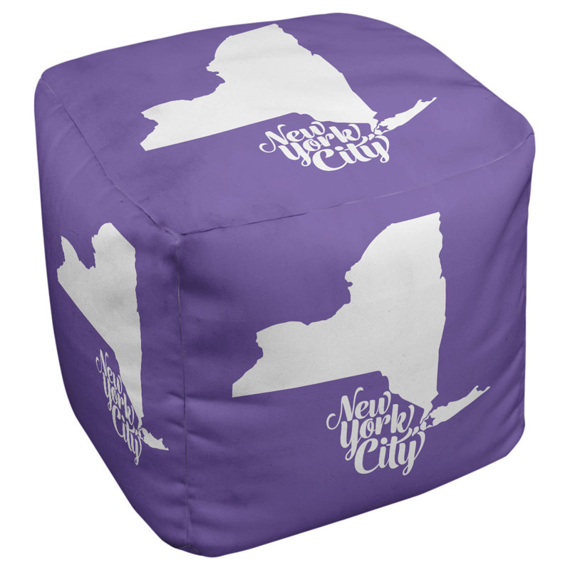 Repose-pieds cubique New York City, Mauve