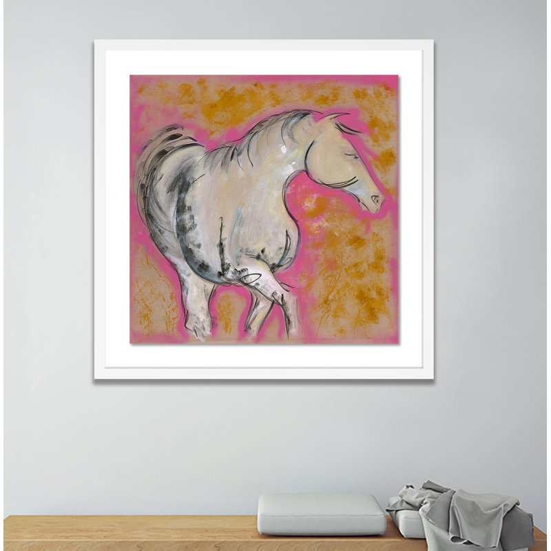 Pink Lady Print by Donna Bernstein, White, 40" H x 40" W x 2.5" D
