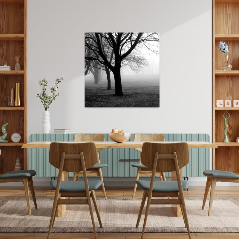 Arbres, paysage contemporain abstrait, art naturel, H 36 po x l 36 po