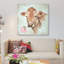 Cow With Rose by Debi Coules - Painting on Canvas-56674670-112913369