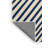 Washable Sky Blue Cream Striped Area Rug-2144124427