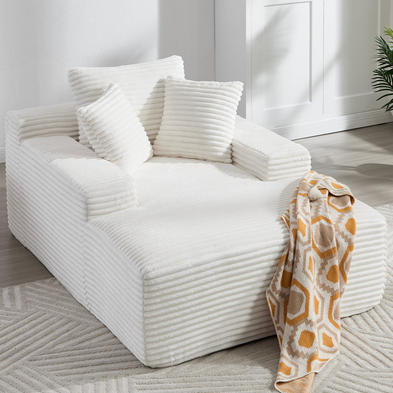 Méridienne surdimensionnée surdimensionnée Cozy Cloud Couch, Blanc
