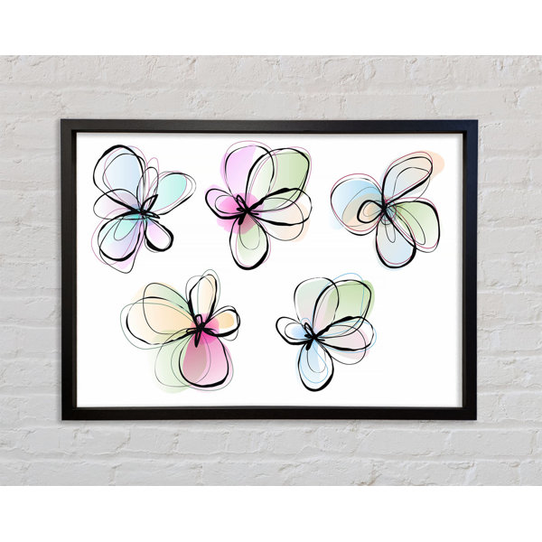 Bright Star Pastel Petal Madness - Single Picture Frame Print on Canvas ...