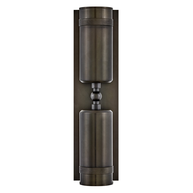 Pratt 19" Aluminum Pivotable Wall Mount Lantern, Black Oxide