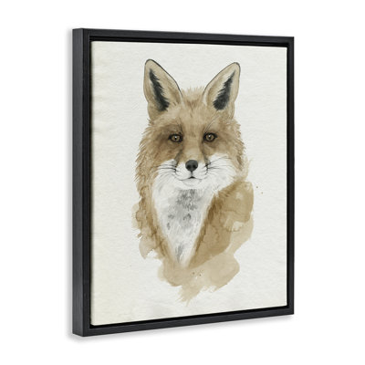 «Minimal Watercolor Fox Portrait», art mural par Grace Popp