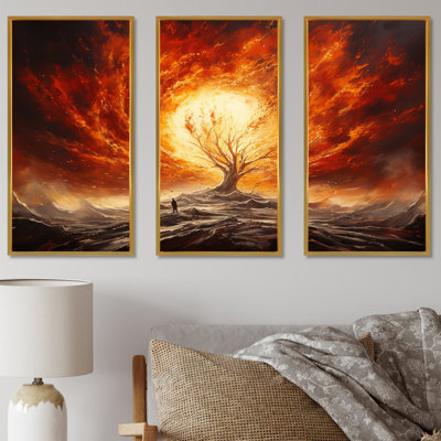 Moses Burning Bush Christianity Landscape - Christianity Canvas Art Set