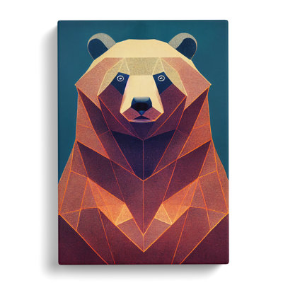 CAN-V0523-215X Bear Modern - Wrapped Canvas Print