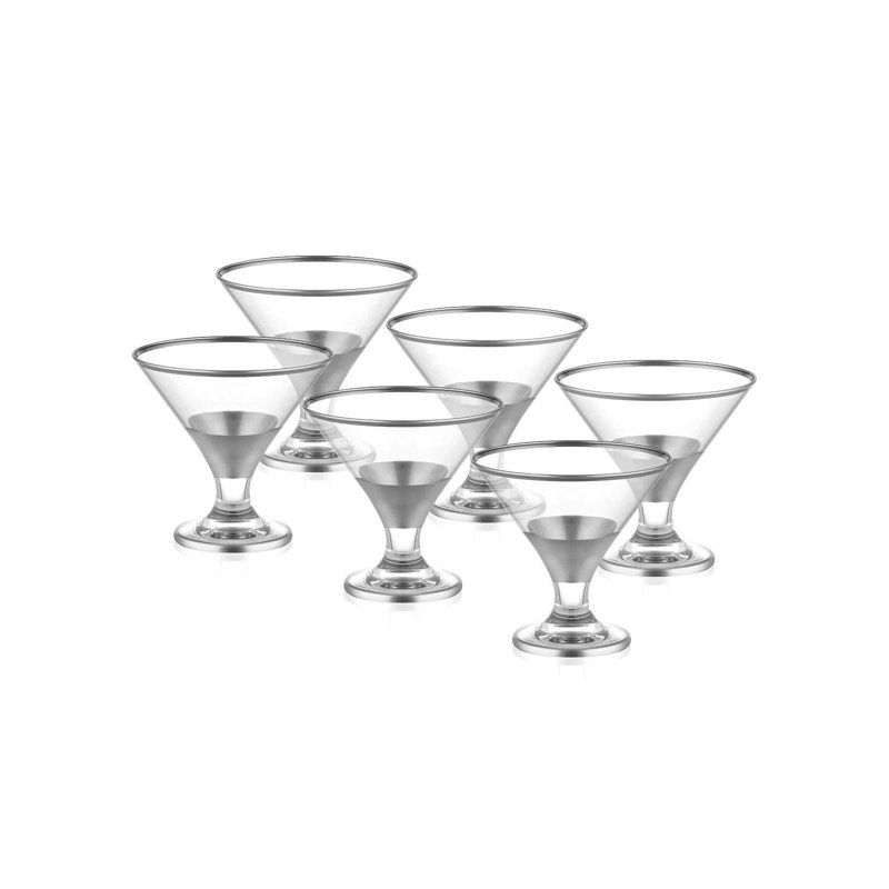 Claman 400ml Drinking Glass Set, Silver