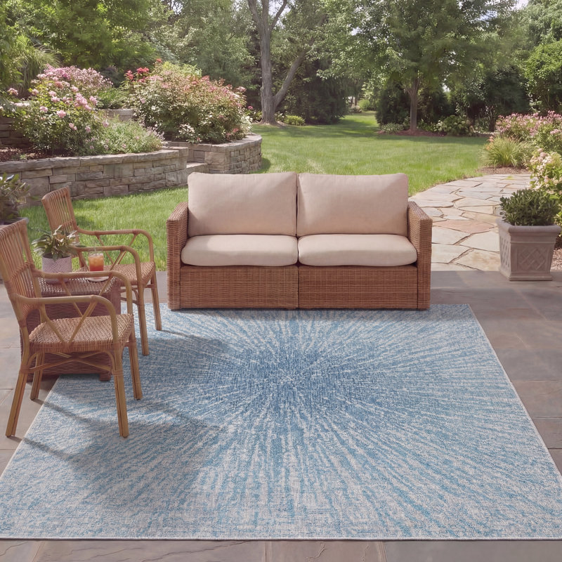 Barica Performance Abstract Indoor/Outdoor Area Rug, Rectangle 8' x 11'