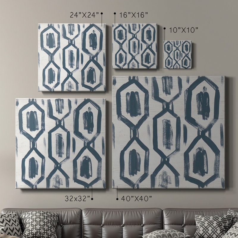 Signaux décoratifs II - Toile tendue avec châssis de qualité supérieure - prête à être accrochée