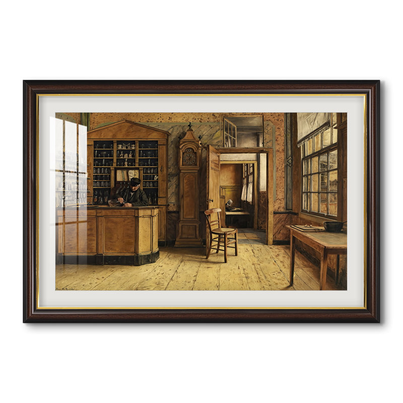 La vieille auberge 'Het Loodshuis' à Anvers, 1877 - Henri de Braekeleer - Impression personnalisée encadrée, 28x40 INNER SIZE