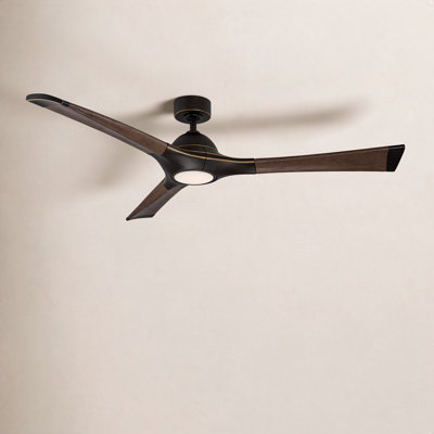 Woody Smart Ceiling Fan with LED Light Kit
