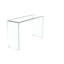Bureau transparent transparent en verre trempé à usage domestique - Bords arrondis fonctionnels et modernes