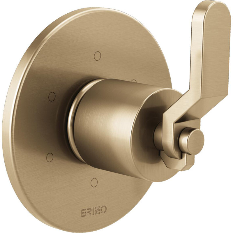 Litze® 3-Function Diverter Trim, Luxe Gold, Industrial Lever