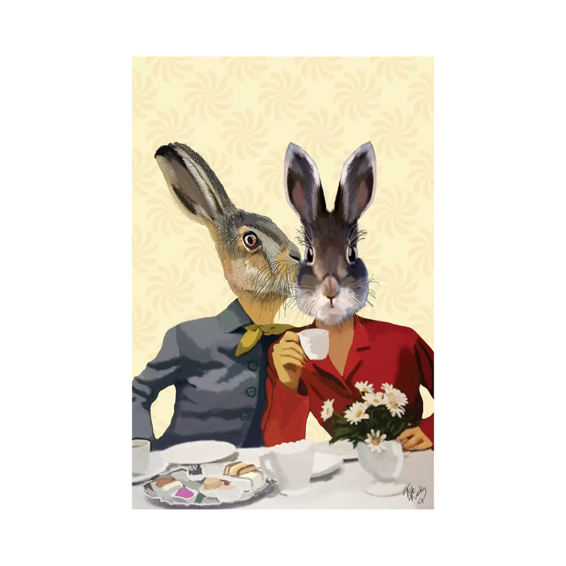 «Lady Gossiping» par Fab Funky, impression sur toile tendue, H 26 po x l 18 po x 1,5 po