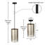Luminaire suspendu tambour H 8 po Hattan