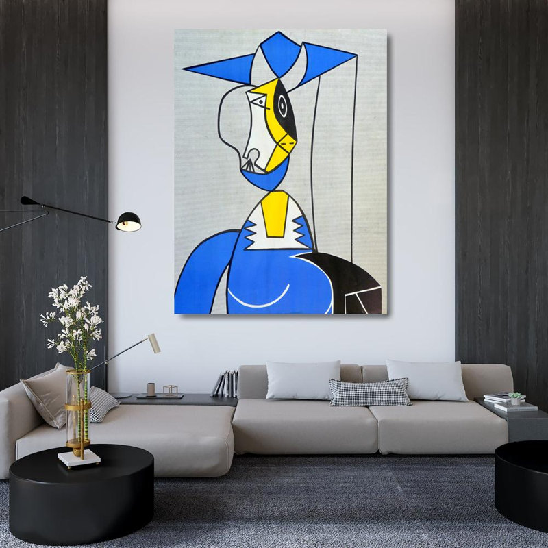 Femme au chapeau, H 48 po x l 36 po