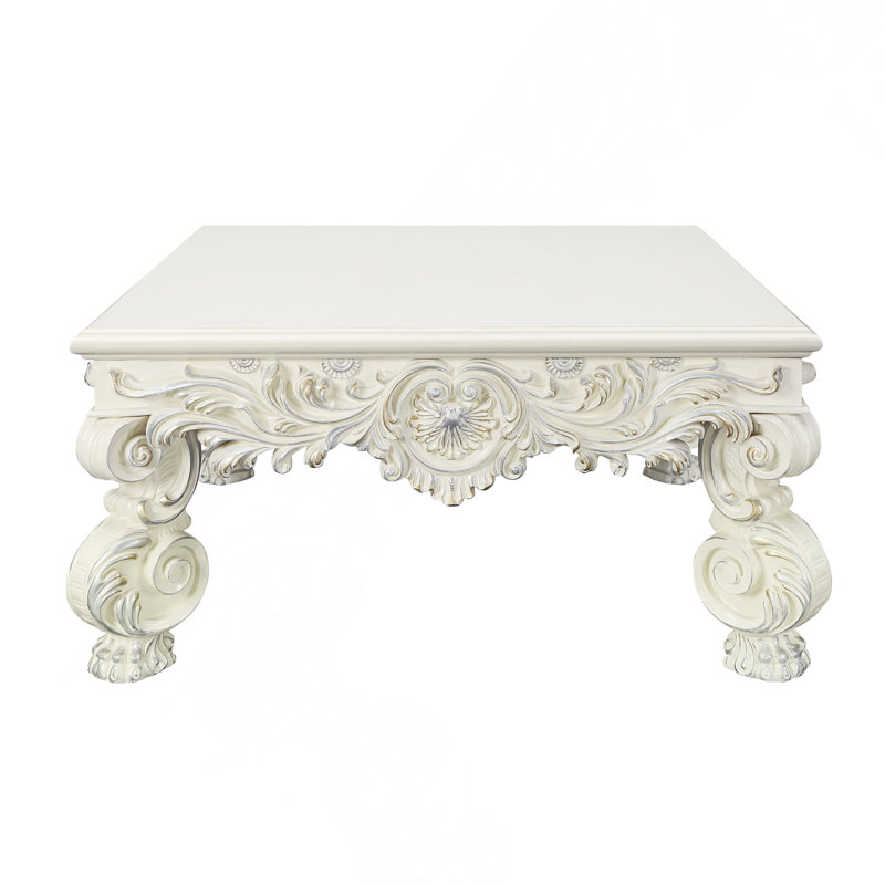 Adara Antique White Finish Coffee Table