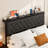 Headboard With Storage And Charging Station, Upholstered Storage Headboard Only With Bed Frame Brackets Adapter, Button Tufted Design, Easy Assembly-186466653-186466651