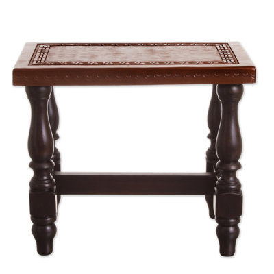 Dieter Genuine Leather Upholstered Bench