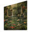 Bamboo and Koi Pond Showcase I - Art mural en bois de bambou sur bois de pin naturel-501627781