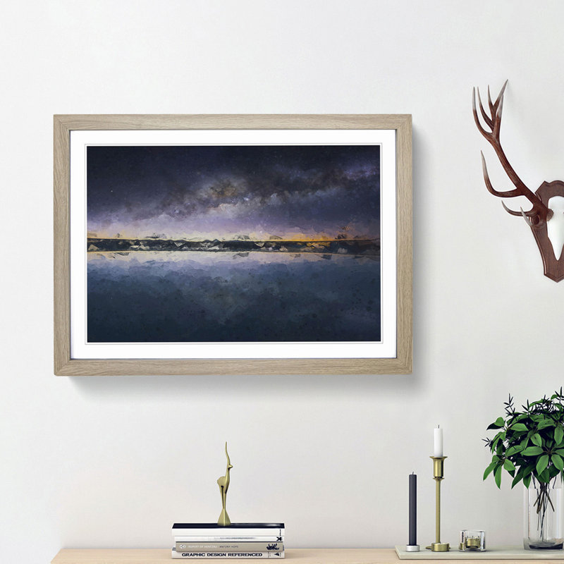 The Atacama Desert in Chile in Abstract - Picture Frame Graphic Art Print, 36cm H x 48cm W x 2cm D, Oak Framed