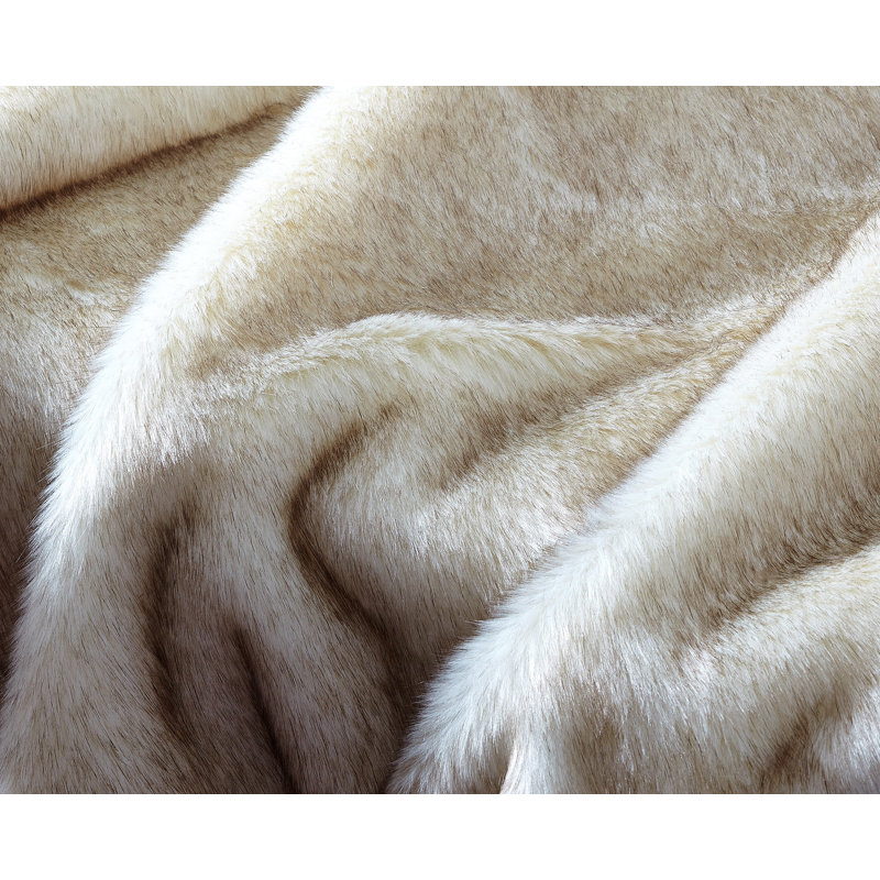  Couverture lourde en fausse fourrure, Brun