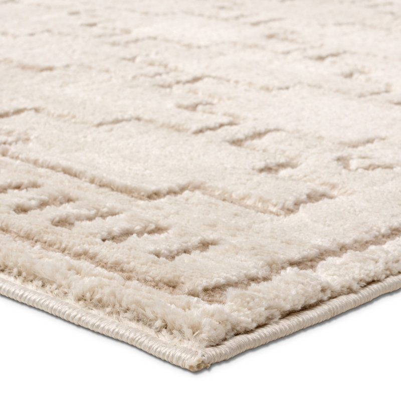 Tapis ivoire / beige Meret Trellis, Rectangle 5 pi x 7 pi