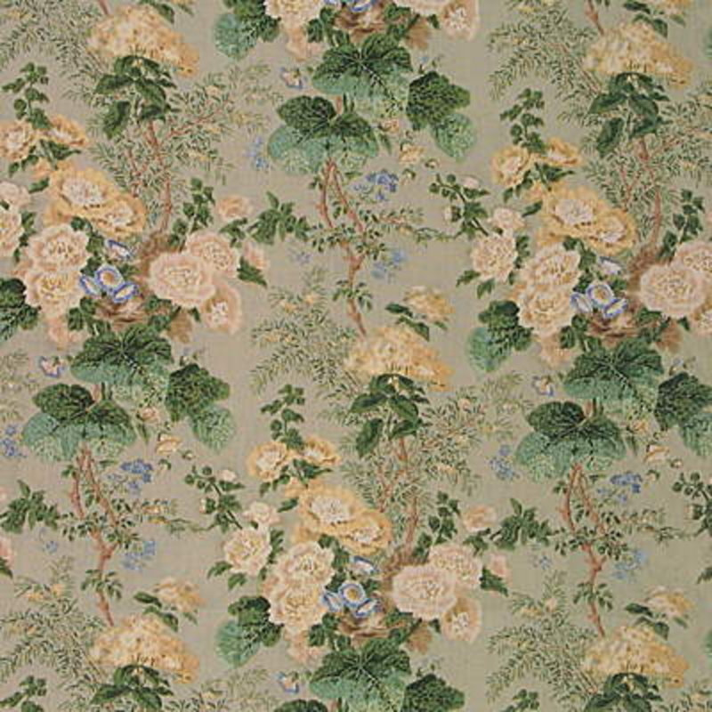 Hollyhock Hb Fabric, Celadon