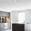 Lustre moderne, 31 x 31 x 7,5 pouces | Élégant corps en métal blanc, 8 x douilles E27 (40 W maximum) | Parfait pour le salon, la salle à manger et le vestibule, certifié IP20, design élégant et fonctionnel-124315801