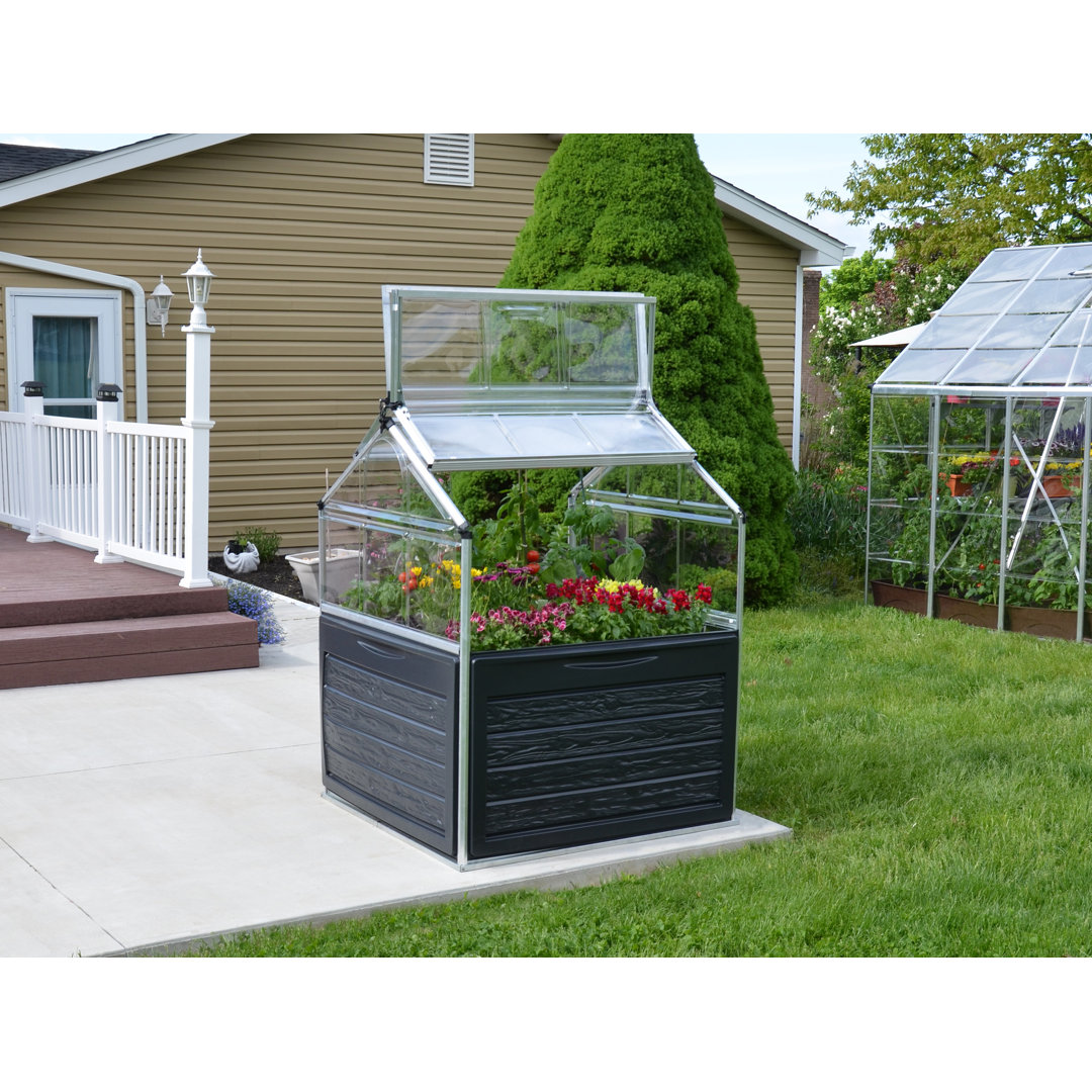 Palram Canopia Greenhouse - 4 x 4ft - Aluminium - Clear Glazing - Silver - Image 5