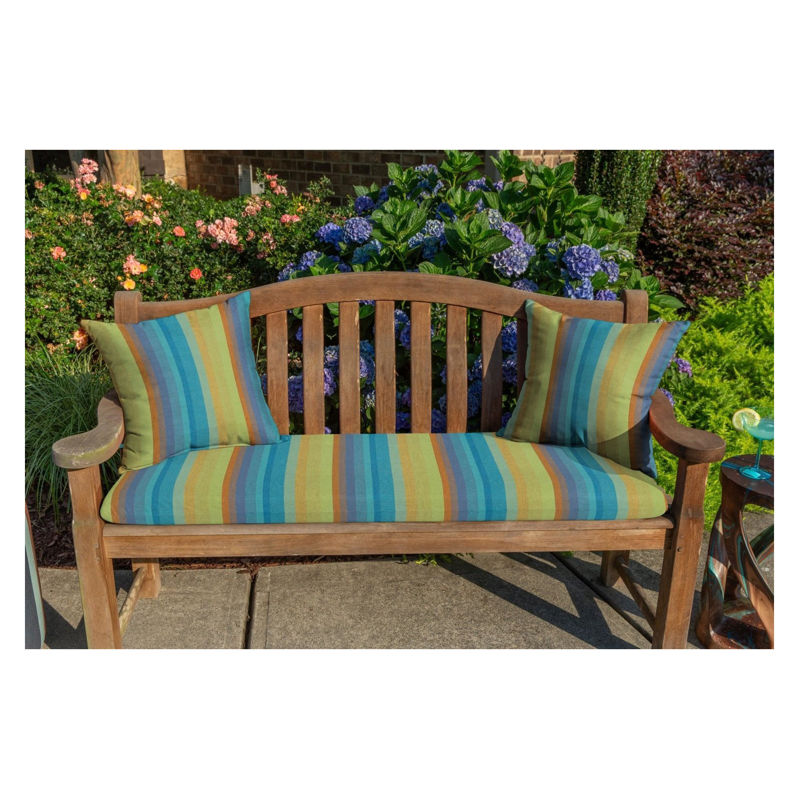  Outdoor Square Pillow Cover & Insert, 15"H x 15"W, Astoria Lagoon Sunbrella®