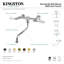 Robinet de salle de bain mural 2 trous Kingston Brass Wilshire-99126447