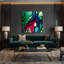 Aquarelle abstraite, art mural sur toile brune 54-1640351272