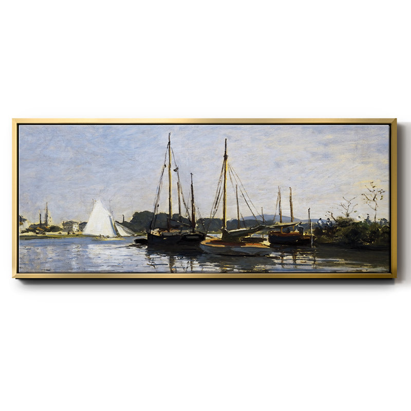 Bateaux de plaisance, 1872 - Toile encadrée, H 20 po x l 50 po