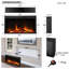 FLAMME Castello Slim Inset Electric Fireplace, Alexa Compatible, 1.8kW Heater, Remote, 16 Flame Colours, Logs & Crystals-405440153
